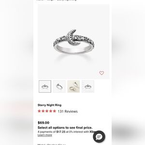 James Avery Starry Night Ring